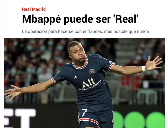 姆巴佩：能被拿来和C罗相提并论很自豪；想拿所有能拿的冠军